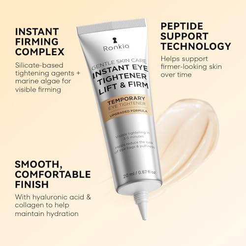 RONKIE Instant Eye Firm Tightener 1.34 oz - Quick Wrinkle & Puffiness Reduction, Pack of 1
