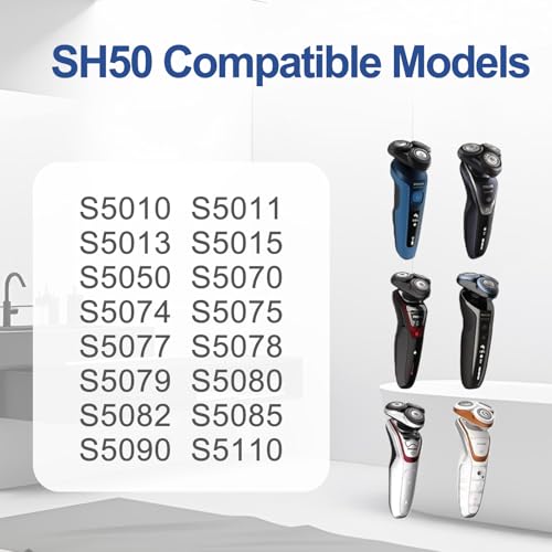 Replacement Shaver Head for Philips Norelco Series 5000 & 6000 - SH50 Cartridge