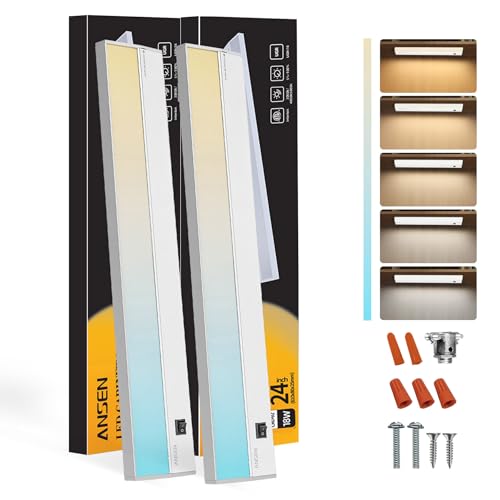 24 Inch Dimmable Under Cabinet LED Light - 18W, 1237LM, Warm to Daylight, CRI 92+
