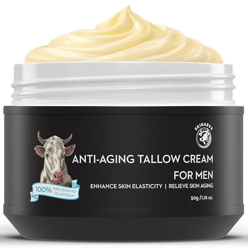 Men's Tallow and Honey Face Moisturizer - Organic Beef Tallow Skin Balm 1.7 OZ