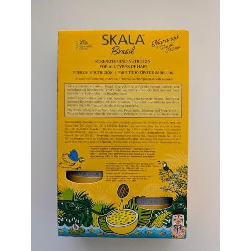 SKALA - Linha Brasil - Kit Maracuja e Oleo De Pataua Shampoo e Condicionador (2 x 325 Ml) - (Brazil Collection - Passion Fruit and Pataua Oil Shampoo & Conditioner Set (2 x 11 Fl Oz))