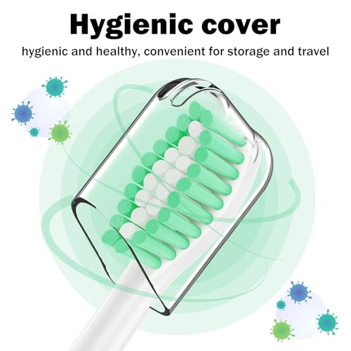 12 Pack Replacement Toothbrush Heads for Sonicare Electric Toothbrushes - Compatible with E-Series, Essence, Elite, Xtreme, and More - Blue Bristles with Protective Covers