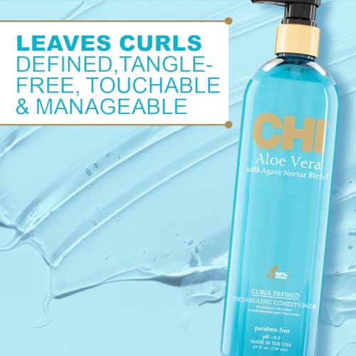 CHI Aloe Vera Detangling Conditioner 25 Oz - Deep Moisturizing & Strengthening, Pack of 1