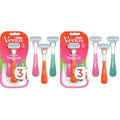 Gillette Venus Tropical Disposable Razors for Women, 3+1 Count, Designed for a Smooth Shave, Tropical Fragrance Scented Handles (Pack of 2)