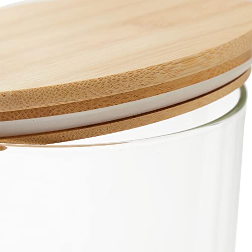 2-Pack Airtight Glass Food Storage Containers - 100 oz Pantry Jars for Flour & Sugar
