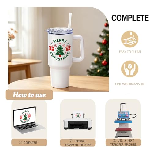 40oz Stainless Steel Sublimation Tumblers with Handle - Bulk Blank Coffee Cups