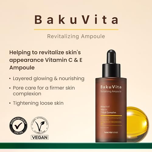 Revitalizing Face Serum with Bakuchiol and Vitamins C & E - Pore & Firming Care