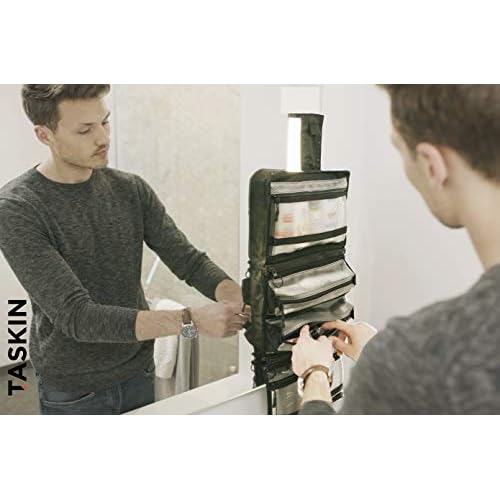 Taskin ROLR | 3-in-1 Toiletry Bag | Built-in 4 Suction Cups, Water Resistant