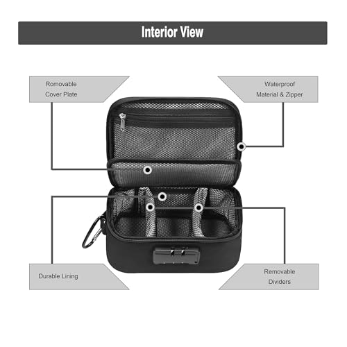 Water-Resistant Black Storage Carrier Bag with Lock & Accessories