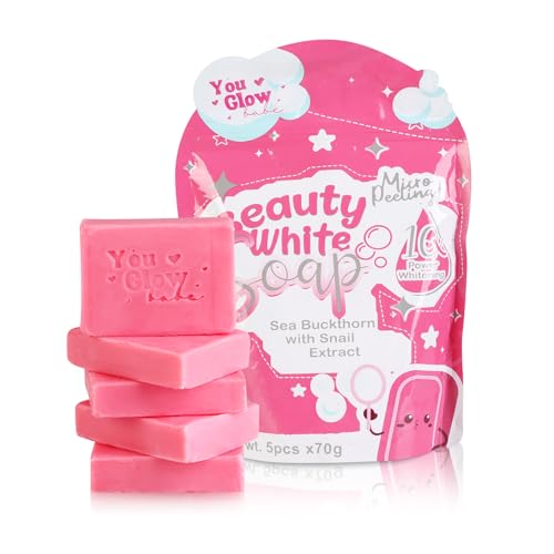 You Glow Babe, You Glow Babe Soap, Sea Buckthorn with Snail Extract, Moisturizing Skin, 5 x 70 g Packaging