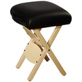 Master Massage Lightweight Folding Wooden Massage Stool - Black