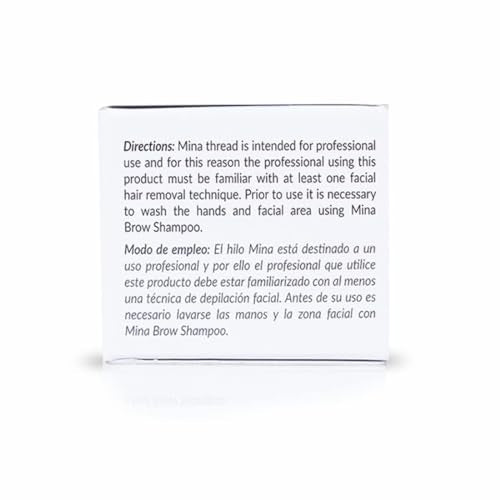 MINA iBROW Thread 1 Spool X 300m | Eyebrow Organic Cotton Thread |Tool for Upper Lip Chin Forehead Ibrow Hair Removal | for Perfect Eyebrow Sculpting | Pack of 6