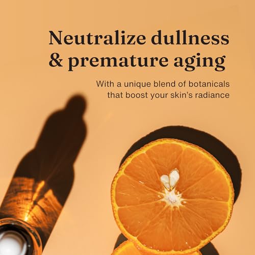 Offernova Organic Vitamin C Serum - 20% Vit C and Hyaluronic Acid Anti Aging Serum for Face, Eyes and Neck. Enhanced Absorption Dark Spot Corrector for Youthful Looking Skin, 1 oz
