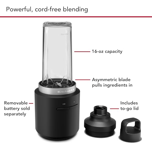 Cordless Personal Blender - 20 Min Battery, 16oz Travel Jar - Variation of Personal Blender / Battery Included