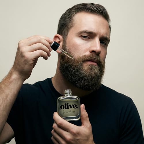 Beard Oil for Men - Growth Serum with Olive Oil & Squalane | Deep Conditioning & Hydration