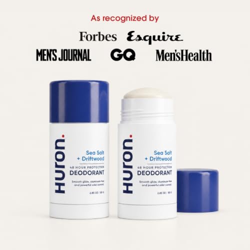 Huron Aluminum-Free Deodorant Citrus + Eucalyptus 2-Pack - Long-Lasting, Sensitive Skin