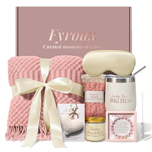 Get Well Soon Gift Basket for Women – Care Package with Blanket, Tumbler, Socks & More