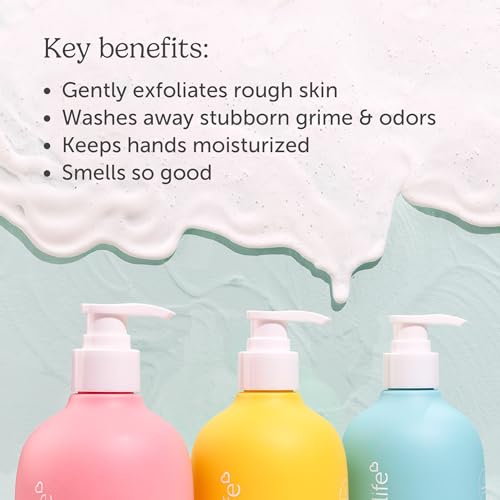 Lemon Squeeze Exfoliating Hand Wash with Shea Butter & Volcanic Pumice - Vegan, Rejuvenating, Hand Scrub - Nectar Life