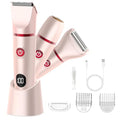 Bikini Trimmer for Women, Electric Razor for Pubic Hair 3-in-1, Bikini Shaver for Legs Body Hair, Womens Electric Razor IPX6 Waterproof, Gifts for Women,Pink