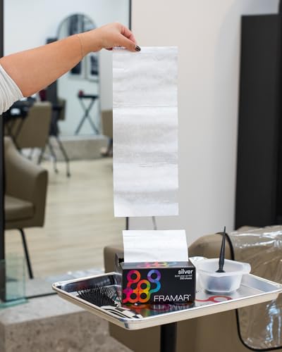 FRAMAR Silver Hair Foils 6x16” Extra Large Non-Slip Highlighting Sheets