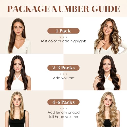 K Tip Hair Extensions - Real Human Hair, 20 Inch, Golden Brown & Bleach Blonde, 25 Strands