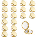 Mini Portable Makeup Mirror 1X/2X Magnification Gold 18 Pack