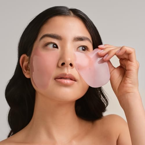 Karuna Collagen Hydrogel Facial Sheet Masks for Wrinkles & Hydration - Hydrogel Eye & Cheek (4 Pack)