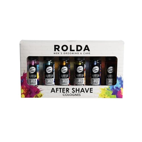 Rolda Urban Collection Aftershave for Men - 6 Full-Size After Shave Spray Tonic - Soothing Barber Essentials Skin Care with Long-Lasting Masculine Scents (6 ct)