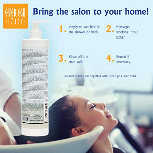 Garlic Shampoo for Damaged Hair 16.9 Fl Oz - Repair & Hydrate for Men & Women