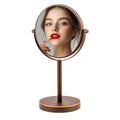 OVENTE 6'' Tabletop Makeup Mirror with 1X/7X Magnification, 360¡Æ Swivel Design, Double-Sided Free-Standing Vanity Mirror Perfect for Dresser, Bedroom and Office Desk, Antique Bronze MNLT60ABZ1X7X
