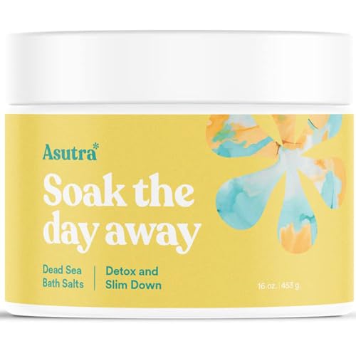 ASUTRA Dead Sea Bath Salts - Detox & Slim Down, 16 oz, Aromatherapy