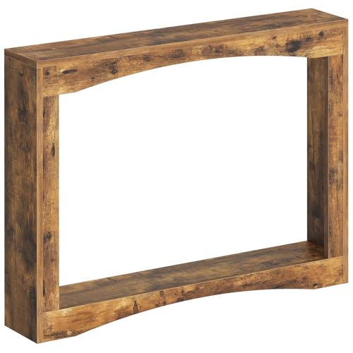 Rustic Brown Narrow Console Table - 39.3" Slim Entryway & Behind Couch Table