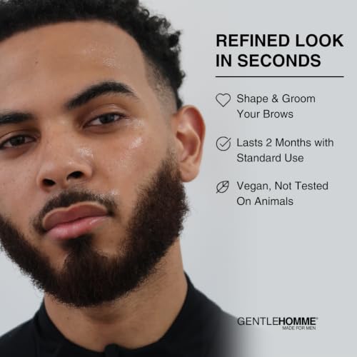 Eyebrow Pencil for Men - Black 2-Pack with Spoolie Brush - Long Lasting & Waterproof