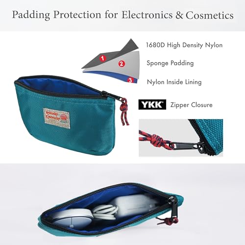 Blue Tech Storage Pouch - Small Travel Cable Organizer EDC