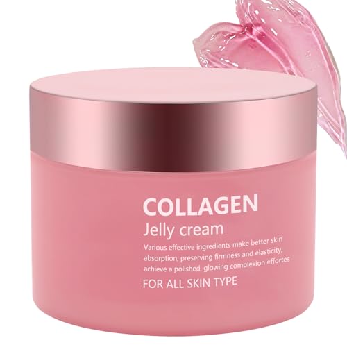 Collagen jelly cream, improves dull skin, reduces fine lines and wrinkles, collagen face mask, hydrates and moisturizing, enhances elasticity, lifts and firms the skin, suitable for all skin types (2