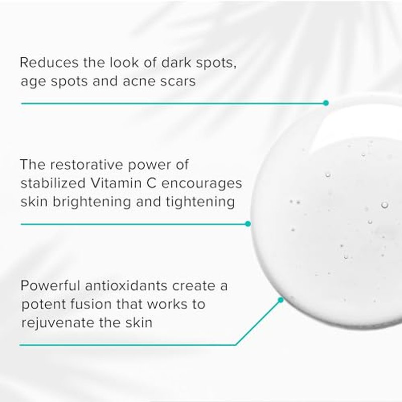 ClarityRx C-Results Vitamin C Brightening Face Serum, Natural Plant-Based Anti-Aging Facial Treatment for Dark Spots & Acne Scars