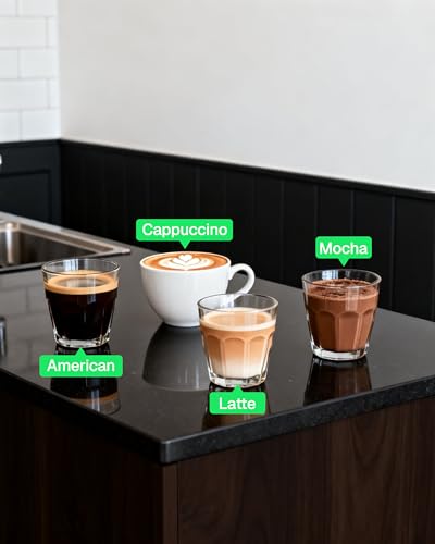 Espresso Machine with Milk Frother, 3.5 Bar Cappuccino & Latte Maker, 2-4 Cups