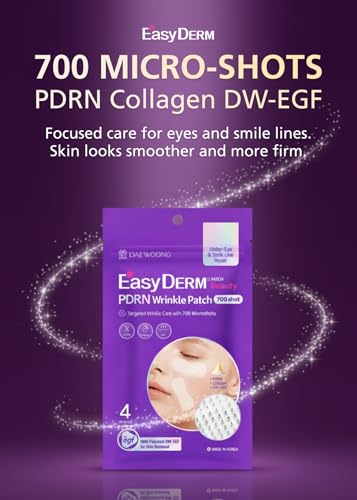 4 Pack EasyDerm PDRN Anti-Wrinkle Eye & Smile Line Patches - Sensitive Skin