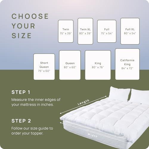 Queen Cotton Mattress Topper - White Plush 1200 GSM Extra Thick Pillow Top