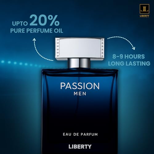 Liberty Passion Eau De Parfum for Men 100ml – Long-Lasting, Bold Spicy Fragrance