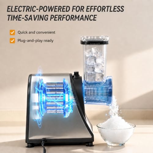 Electric Ice Crusher Machine with Upgraded Motor & Stainless Steel Blade