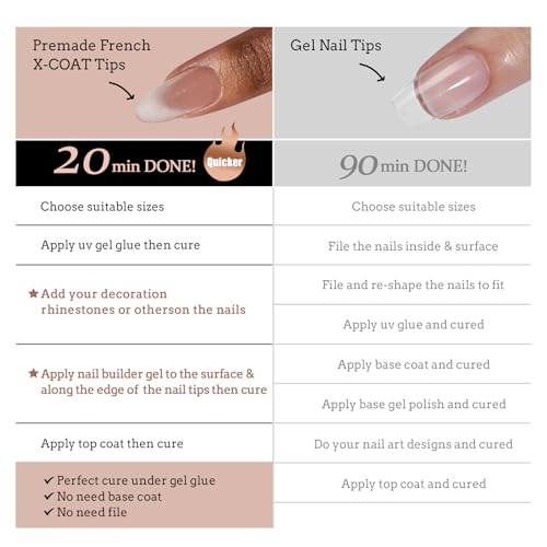 French Cat Eye Medium Almond Press On Nails - 150Pcs, Variation of French Cat Eye - Medium Almond