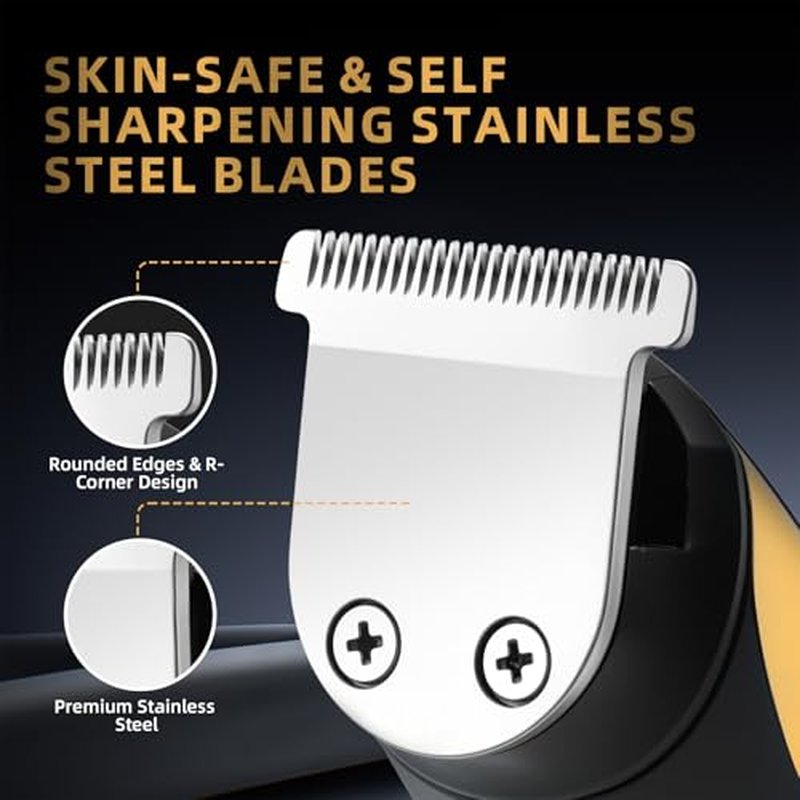 Beard Trimmer for Men, 3-in-1 Men's Trimmer for Mustache, Rechargeable Men's Hair Trimmer & Razor for Beard, Face, Nose, Groin & Manscaping, 13 Set, Birthday Valentines Ideal Gift for Men