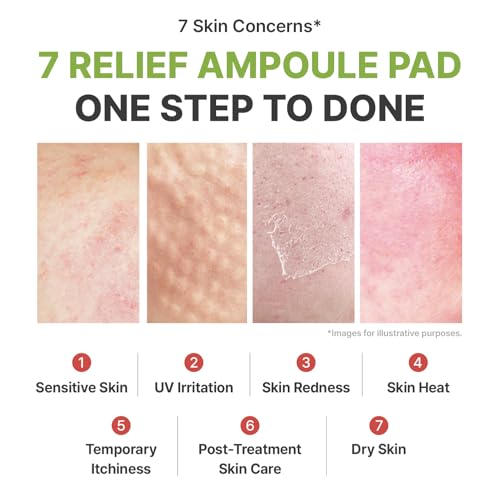 Rbfy 7 Relief Ampoule Toner Pad with Centella Asiatica - Tea Tree Variant, 100 Pads