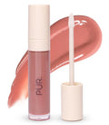 PÜR MINERALS Glossy Lip Tint & Lip Oil in Strawberry Sorbet – Hydrating & Plumping Lip Gloss, Vegan & Cruelty-Free, Soft Peach Nude
