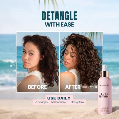 Beachwaver Luxe Leave-In Hair Detangler 6 Fl Oz - Deep Conditioning & Strengthening