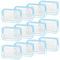 Large Clear Makeup Bag with Zipper - TSA Approved Toiletry Pouch, Blue