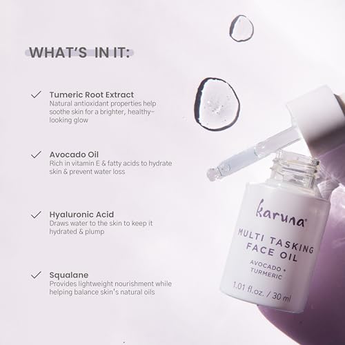Karuna Multi-Tasking Face Oil - Hydrating & Radiance-Boosting Facial Oil for All Skin Types, 30ml