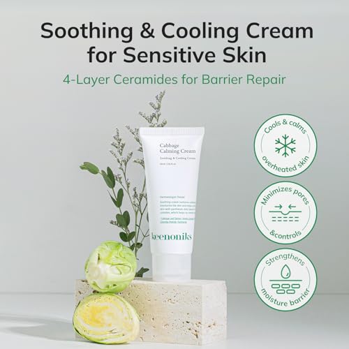 Cabbage Calming Moisturizer for Sensitive Skin - Hydrating Pore Tightening Gel 60ml