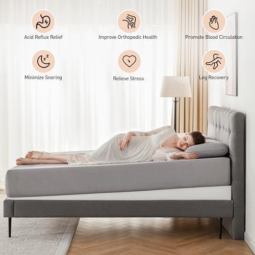 Full 5-Inch Mattress Wedge Topper for Acid Reflux Snoring GERD Support - Lazyzizi